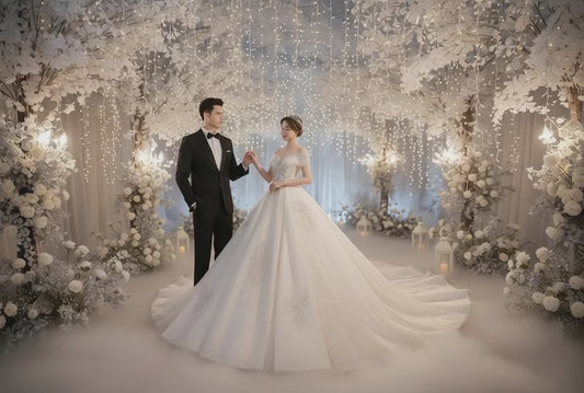 Wedding Trailing Heavy Industry One-shoulder Bridal Temperament  Dress