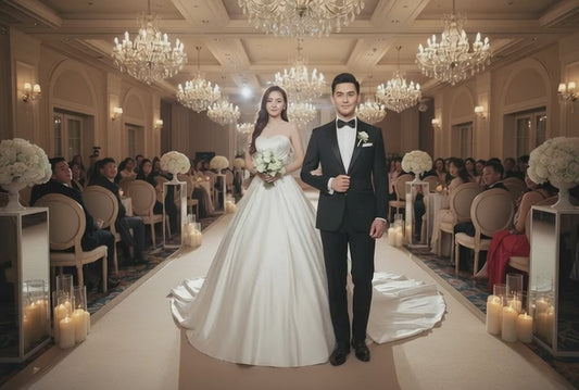 Wedding, bride, of the satin big tail studio dress