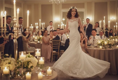 Bride Trailing sexy Lace Mermaid Wedding Dress