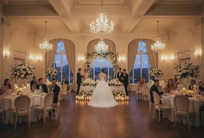 White Shoulder Wedding Lace Dress