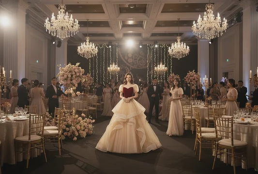 Red Wedding Dress French Princess Petti skirt Gown