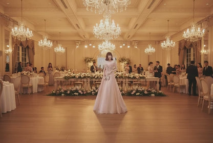 One Shoulder Slim Fairy Aura Light Gauze Bridesmaid Dress