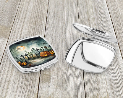 Graveyard Spooky Halloween Compact Mirror
