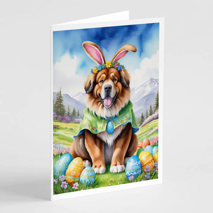Tibetan Mastiff Easter Egg Hunt Greeting Cards Pack of 8