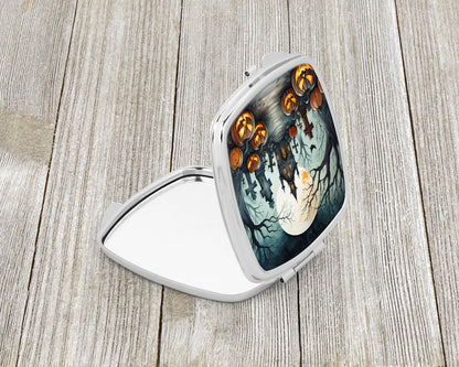 Graveyard Spooky Halloween Compact Mirror