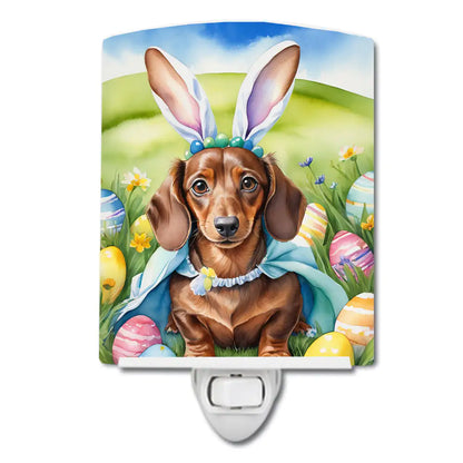 Dachshund Easter Egg Hunt Ceramic Night Light