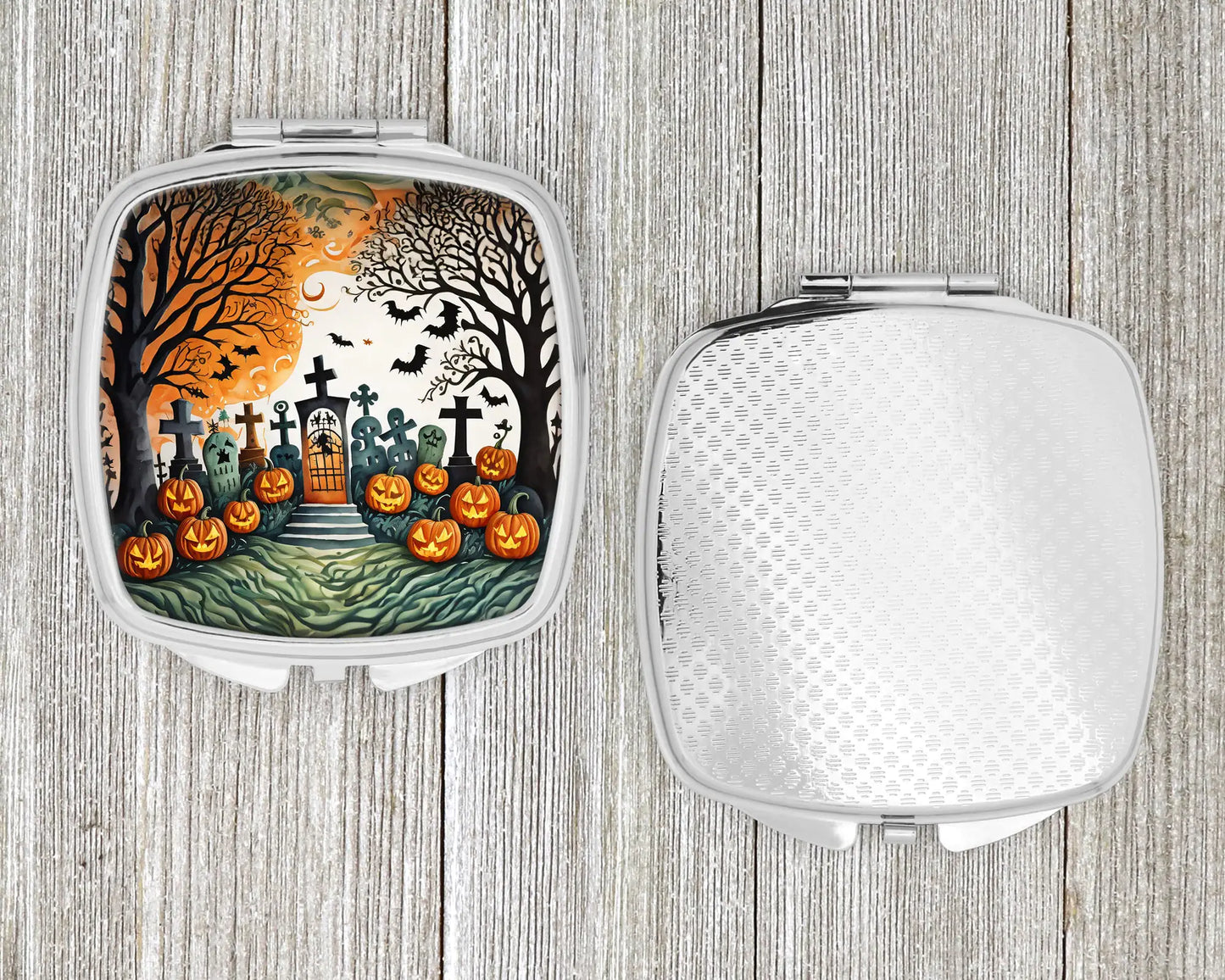 Papel Picado Skeletons Spooky Halloween Compact Mirror