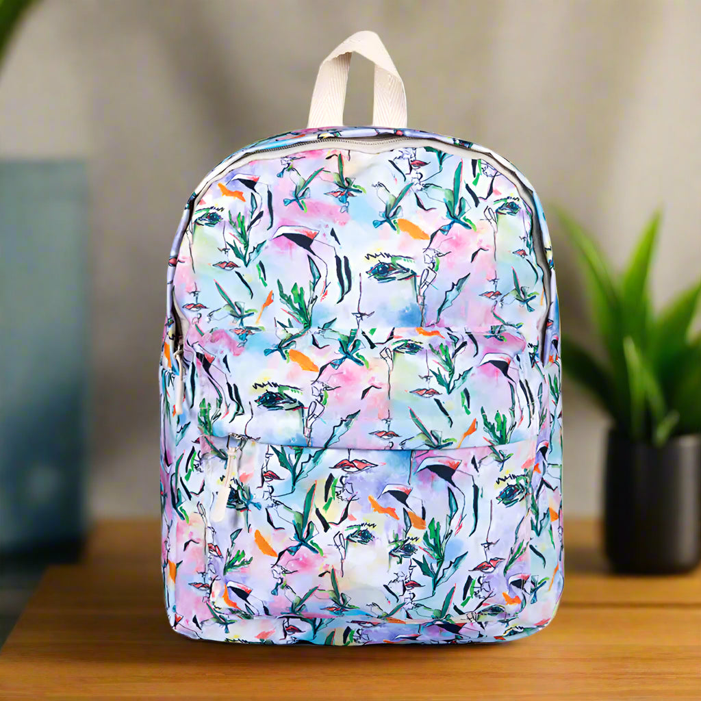 Biggdesign White Faces Backpack