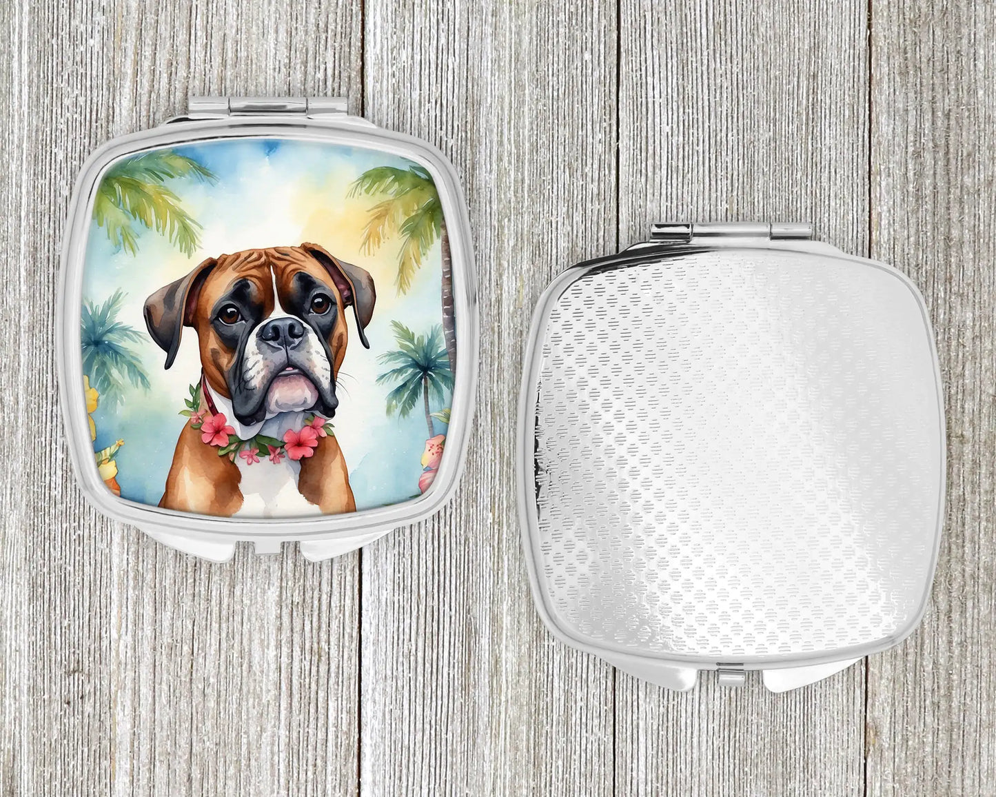 Boxer Luau Compact Mirror