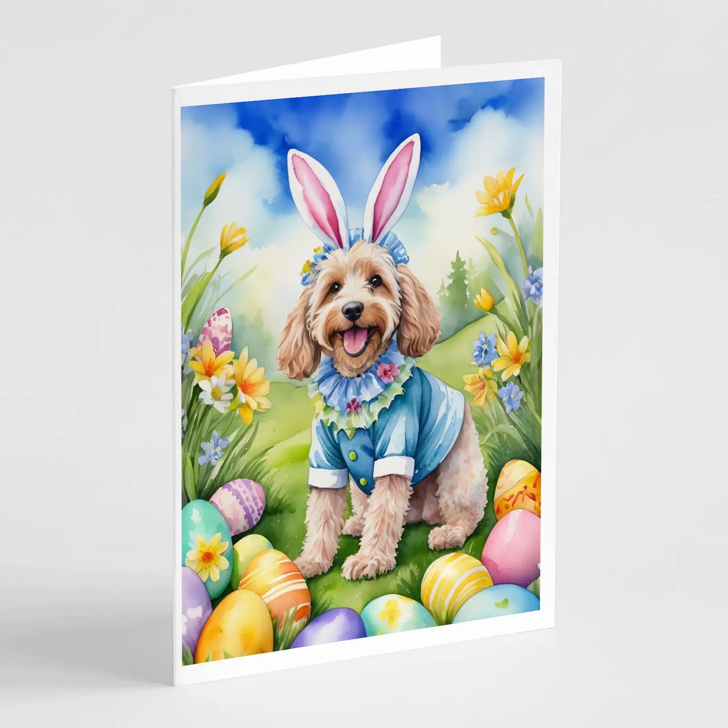 Cockapoo Easter Egg Hunt Greeting Cards Pack of 8