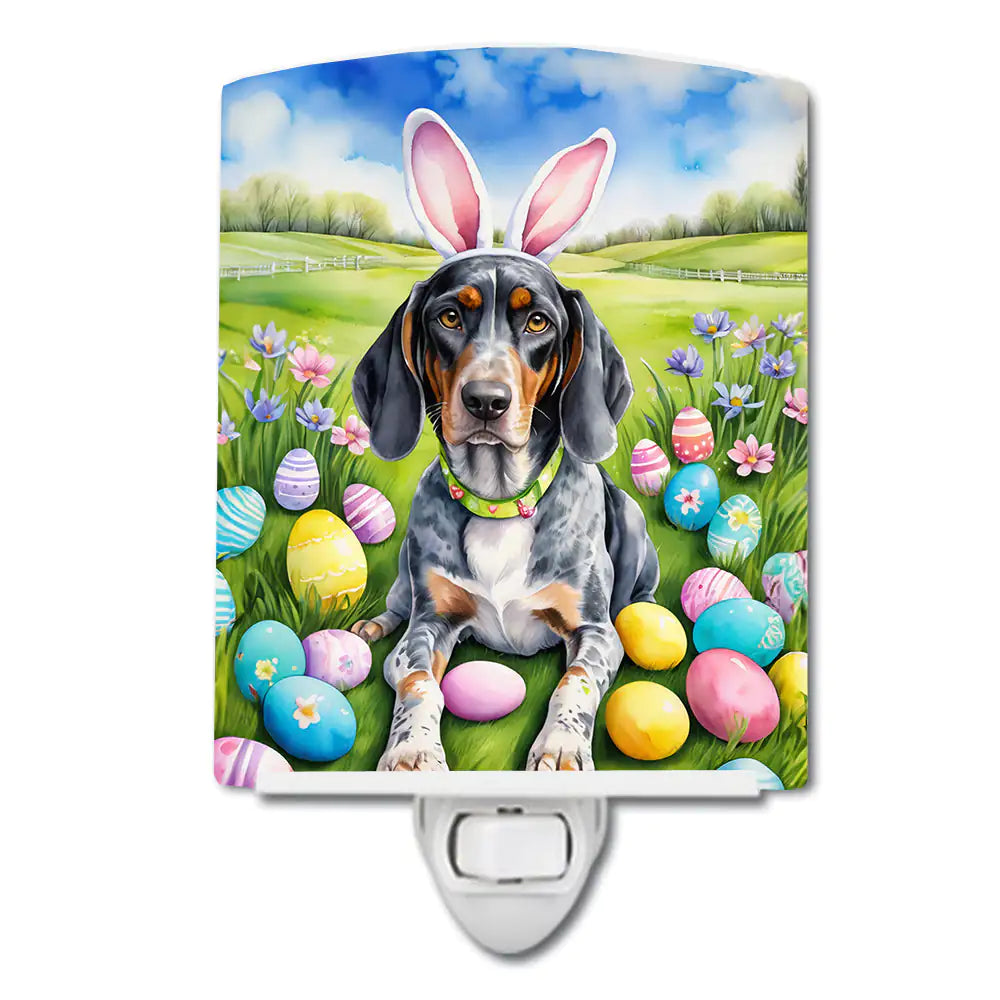 Bluetick Coonhound Easter Egg Hunt Ceramic Night Light