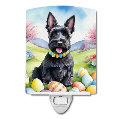 Scottish Terrier Easter Egg Hunt Ceramic Night Light