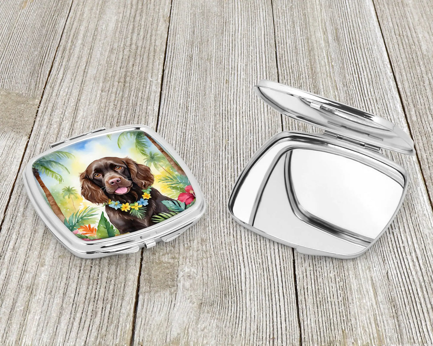 Boykin Spaniel Luau Compact Mirror