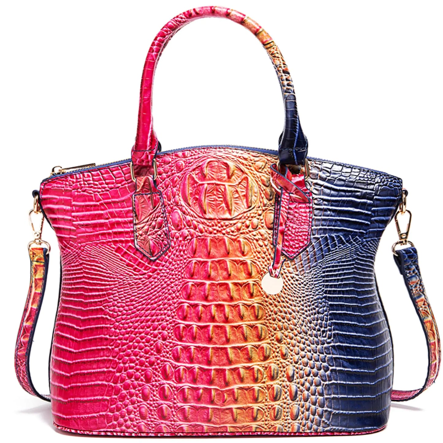 Makcr Joacbv Women Purse Satchel Bag Long Crossbody Classy Tote Bag Top Handle Vegan Leather Ladies Handbags Embossed Pattern