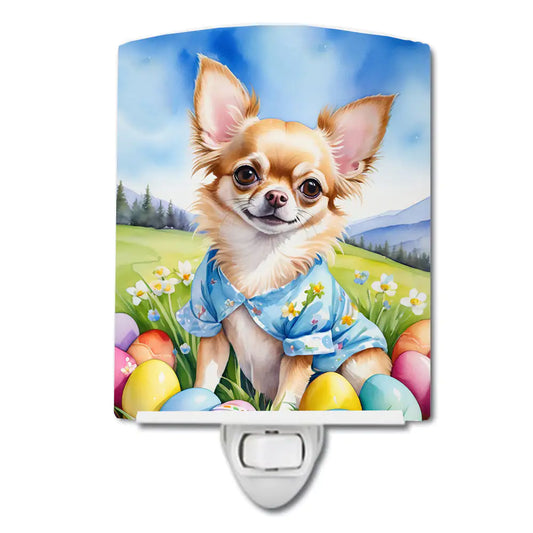 Chihuahua Easter Egg Hunt Ceramic Night Light