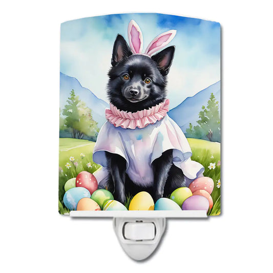 Schipperke Easter Egg Hunt Ceramic Night Light