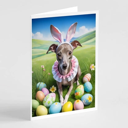 Italian Greyhound Easter Egg Hunt Greeting Cards Pack of 8