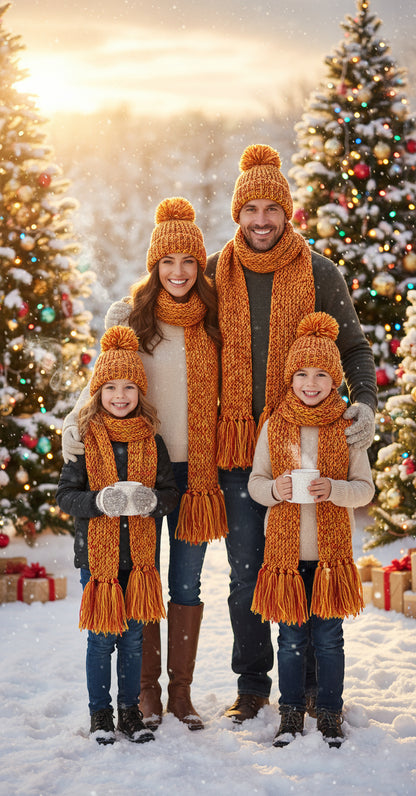 Handmade Beanie n Scarves Sets of Sunrise