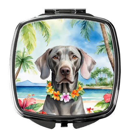 Weimaraner Luau Compact Mirror