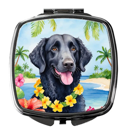 Curly-Coated Retriever Luau Compact Mirror