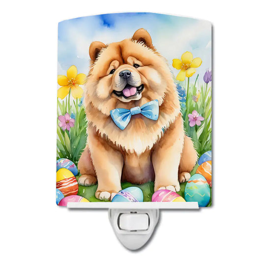 Chow Chow Easter Egg Hunt Ceramic Night Light