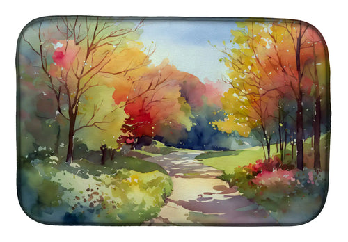 North Carolina Dogwoods in Watercolor Dish Drying Mat