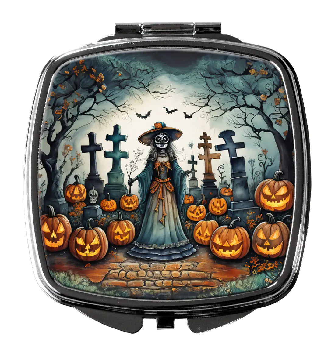 La Catrina Skeleton Spooky Halloween Compact Mirror