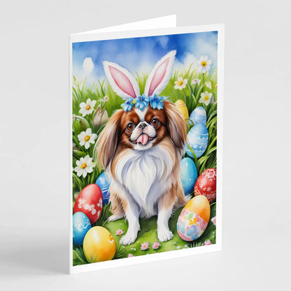 Japanese Chin Easter Egg Hunt Greeting Cards Pack of 8