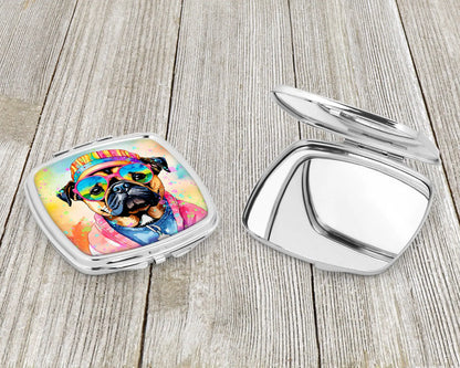 Pug Hippie Dawg Compact Mirror