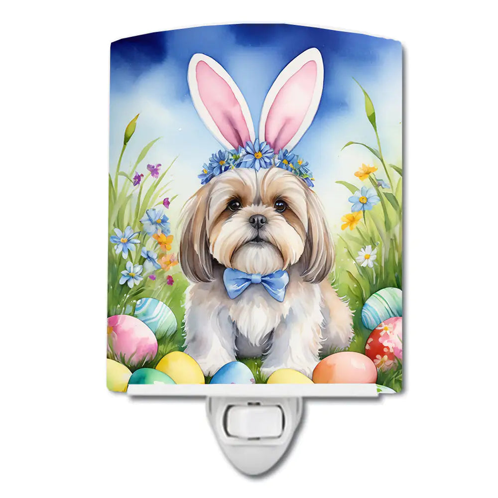 Lhasa Apso Easter Egg Hunt Ceramic Night Light