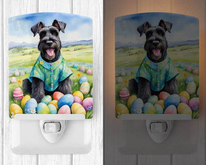 Giant Schnauzer Easter Egg Hunt Ceramic Night Light