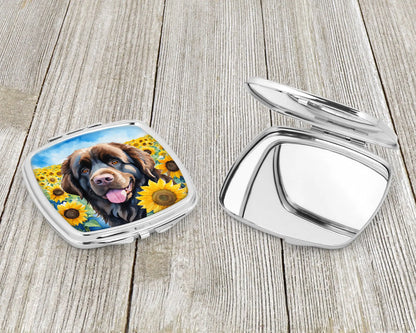 Newfoundland in Sunflowers Compact Mirror