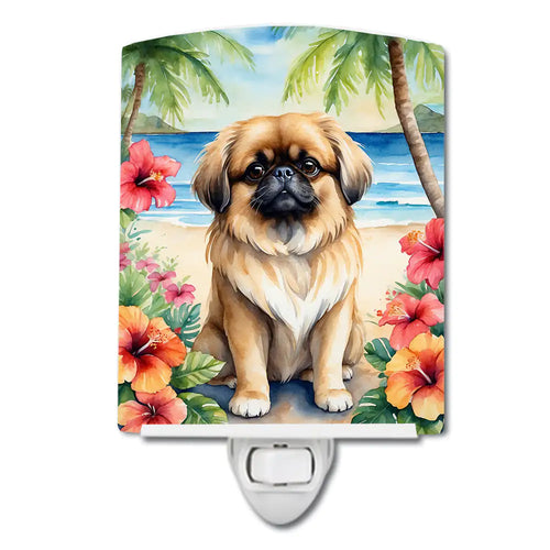 Pekingese Luau Ceramic Night Light
