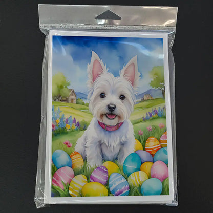 Westie Easter Egg Hunt Greeting Cards Pack of 8