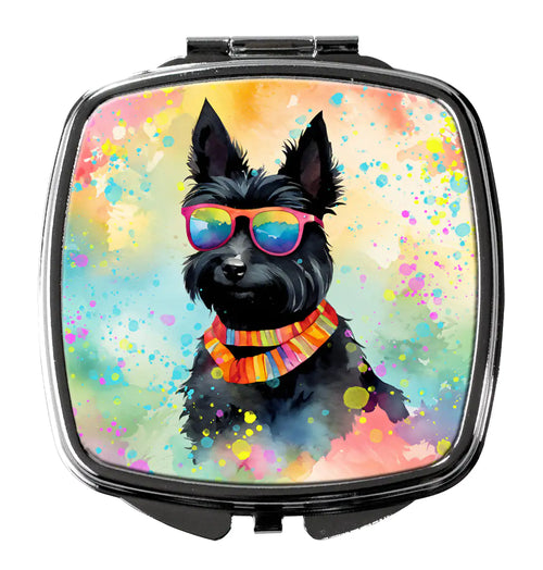 Scottish Terrier Hippie Dawg Compact Mirror