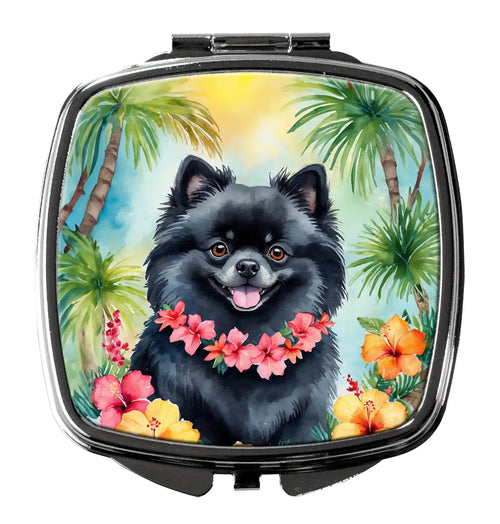 Pomeranian Luau Compact Mirror