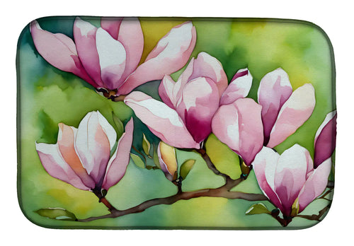 Mississippi Magnolia in Watercolor Dish Drying Mat