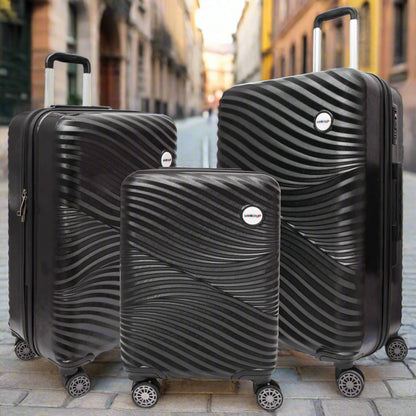 Biggdesign Moods Up Black 3-Piece Luggage Set