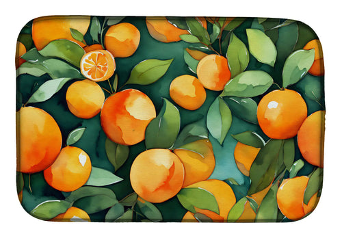 Florida Orange Blossom in Watercolor Dish Drying Mat