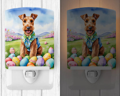 Irish Terrier Easter Egg Hunt Ceramic Night Light
