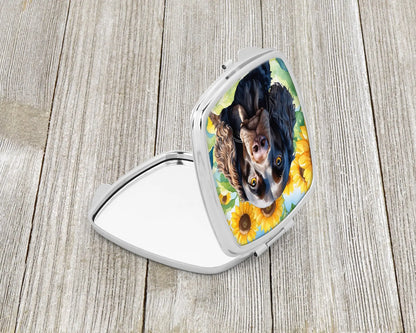 American Water Spaniel in Sunflowers Compact Mirror