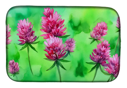 Vermont Red Clover in Watercolor Dish Drying Mat