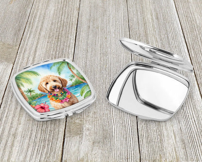 Goldendoodle Luau Compact Mirror