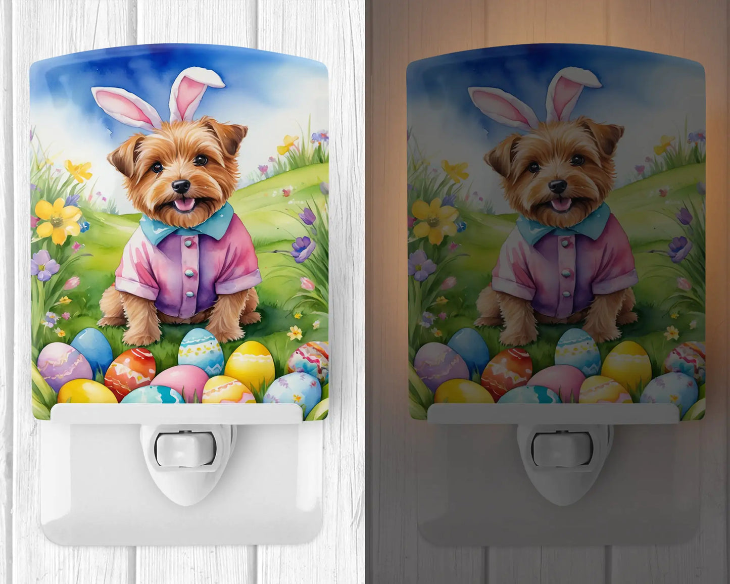 Norfolk Terrier Easter Egg Hunt Ceramic Night Light