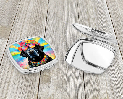 Black Labrador Hippie Dawg Compact Mirror