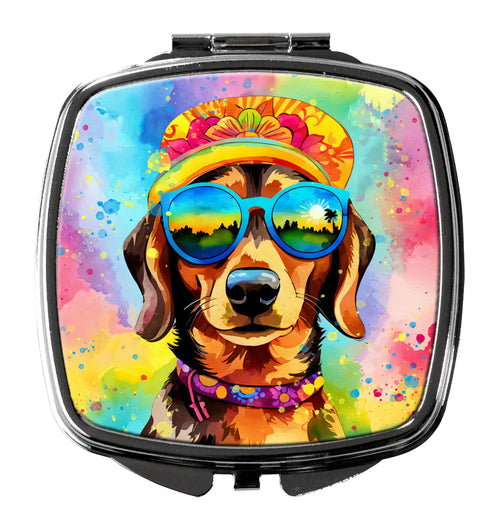 Dachshund Hippie Dawg Compact Mirror