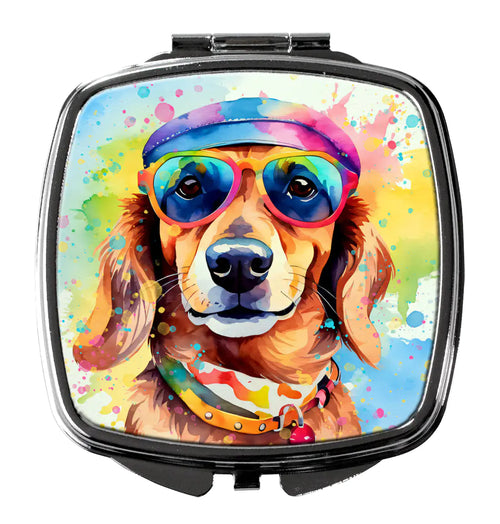 Dachshund Hippie Dawg Compact Mirror