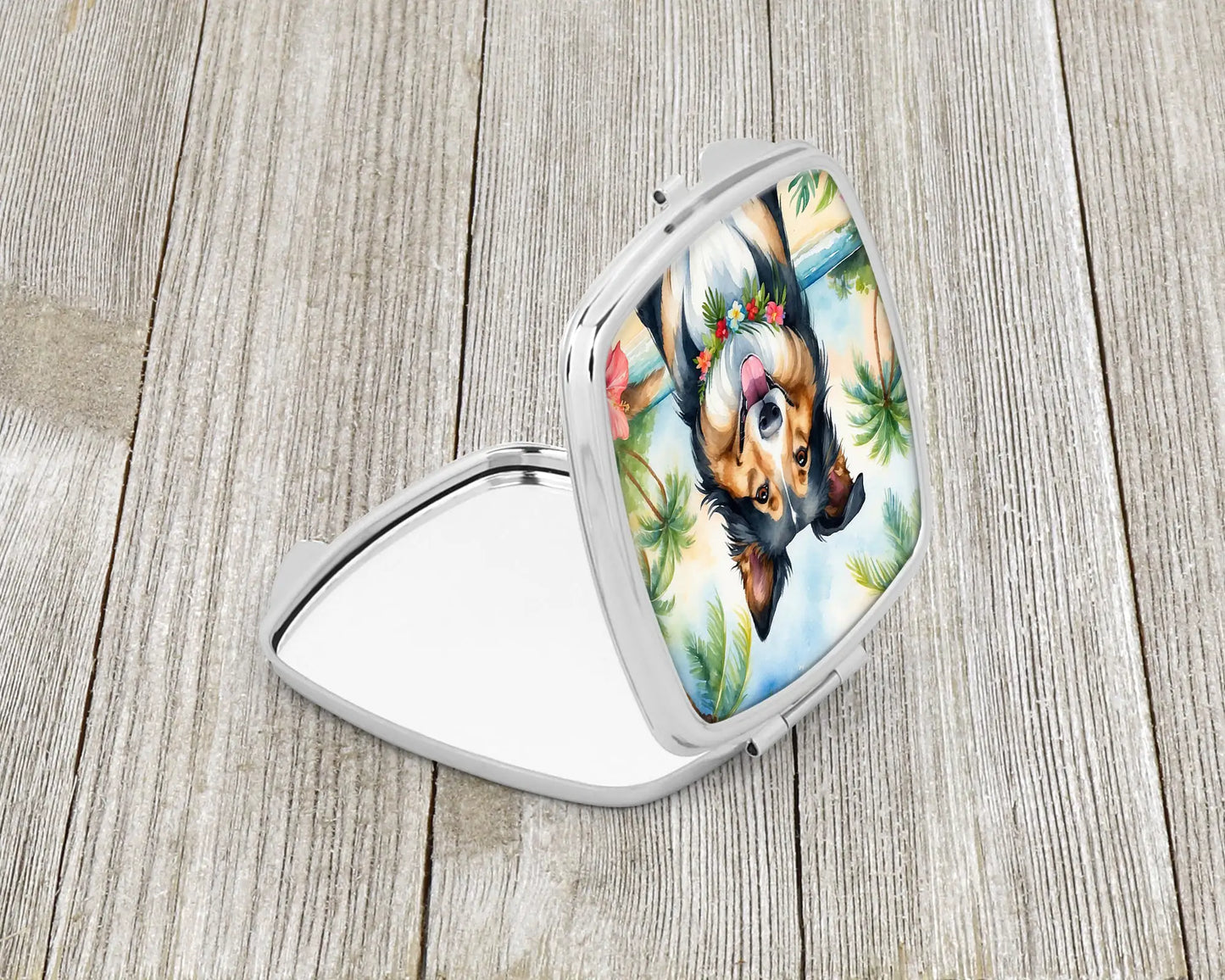 Collie Luau Compact Mirror