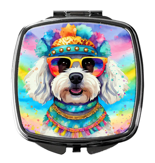 Bichon Frise Hippie Dawg Compact Mirror
