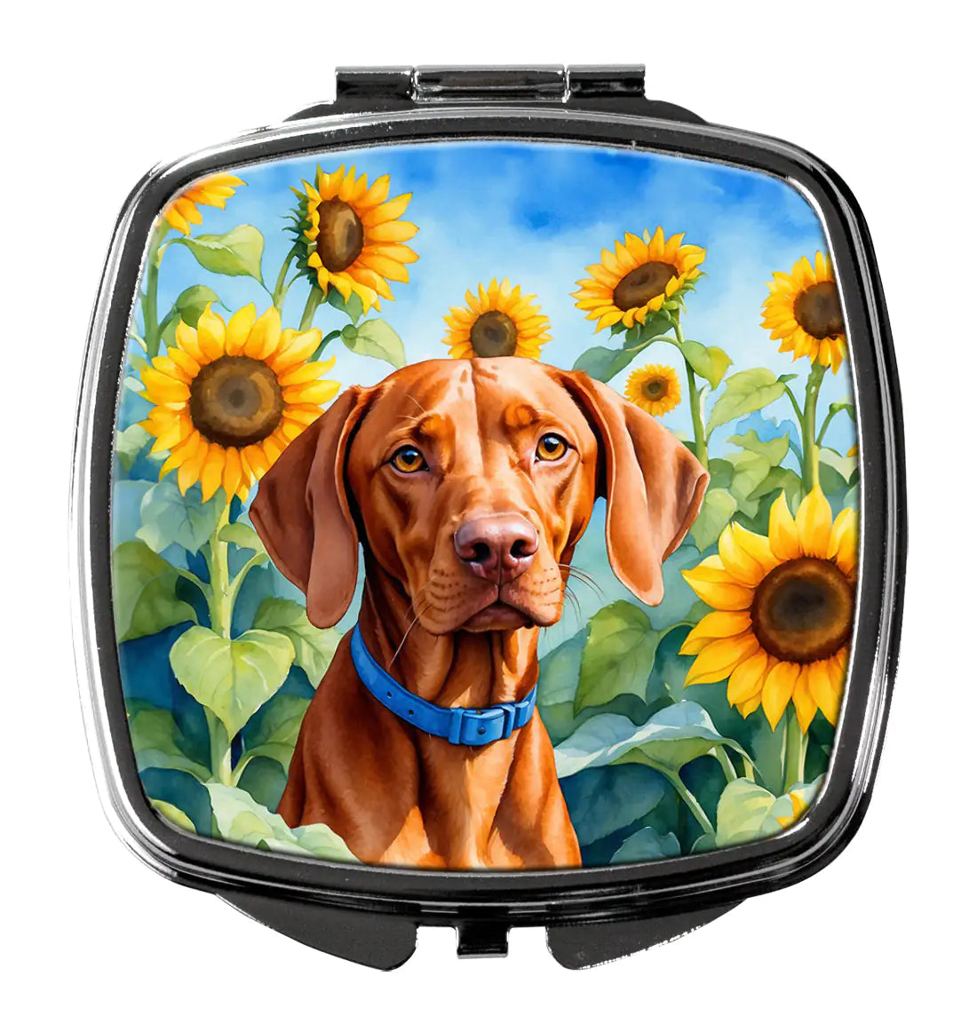 Vizsla in Sunflowers Compact Mirror